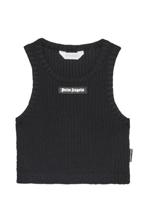 logo-detail ribbed tank top PALM ANGELS KIDS | PGAG002S26JER002110